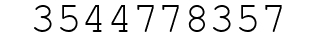 Number 3544778357.