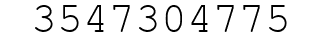 Number 3547304775.