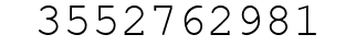 Number 3552762981.