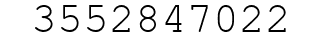 Number 3552847022.