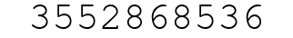 Number 3552868536.