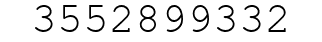Number 3552899332.