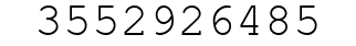 Number 3552926485.
