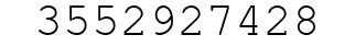 Number 3552927428.