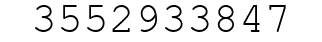 Number 3552933847.