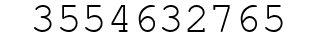 Number 3554632765.