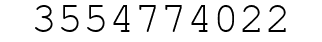Number 3554774022.