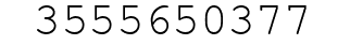 Number 3555650377.
