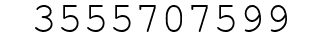 Number 3555707599.