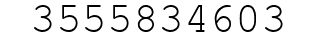 Number 3555834603.