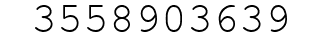 Number 3558903639.