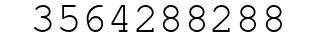 Number 3564288288.