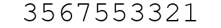 Number 3567553321.