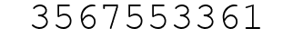 Number 3567553361.