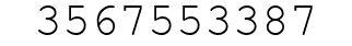 Number 3567553387.