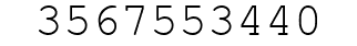 Number 3567553440.