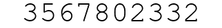 Number 3567802332.