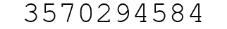 Number 3570294584.
