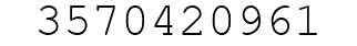 Number 3570420961.