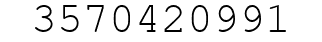 Number 3570420991.