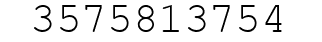 Number 3575813754.