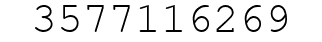 Number 3577116269.