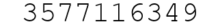 Number 3577116349.