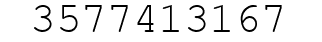 Number 3577413167.