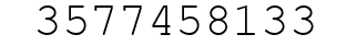 Number 3577458133.