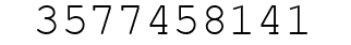 Number 3577458141.
