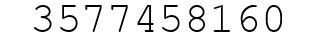 Number 3577458160.