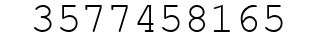 Number 3577458165.