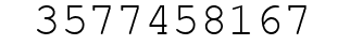Number 3577458167.