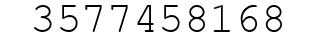 Number 3577458168.
