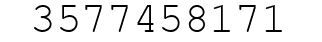 Number 3577458171.