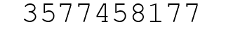 Number 3577458177.
