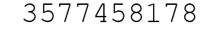 Number 3577458178.