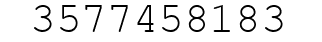 Number 3577458183.