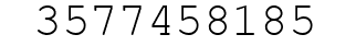 Number 3577458185.