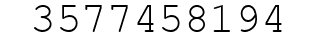 Number 3577458194.