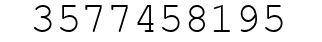 Number 3577458195.