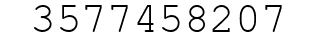Number 3577458207.