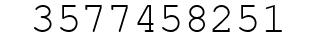 Number 3577458251.