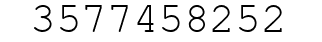 Number 3577458252.