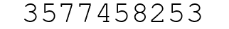 Number 3577458253.
