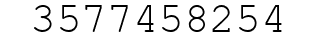 Number 3577458254.
