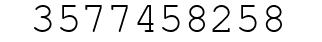Number 3577458258.
