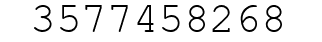 Number 3577458268.