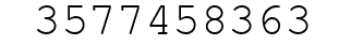 Number 3577458363.