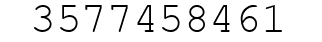 Number 3577458461.